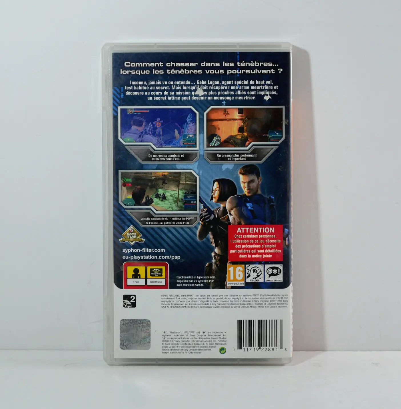 Jeu PSP Syphon Filter: Logan’s Shadow – état Correct, Jouable