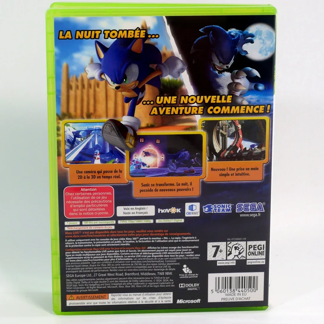 Sonic Unleashed : La malédiction du hérisson - XBOX 360