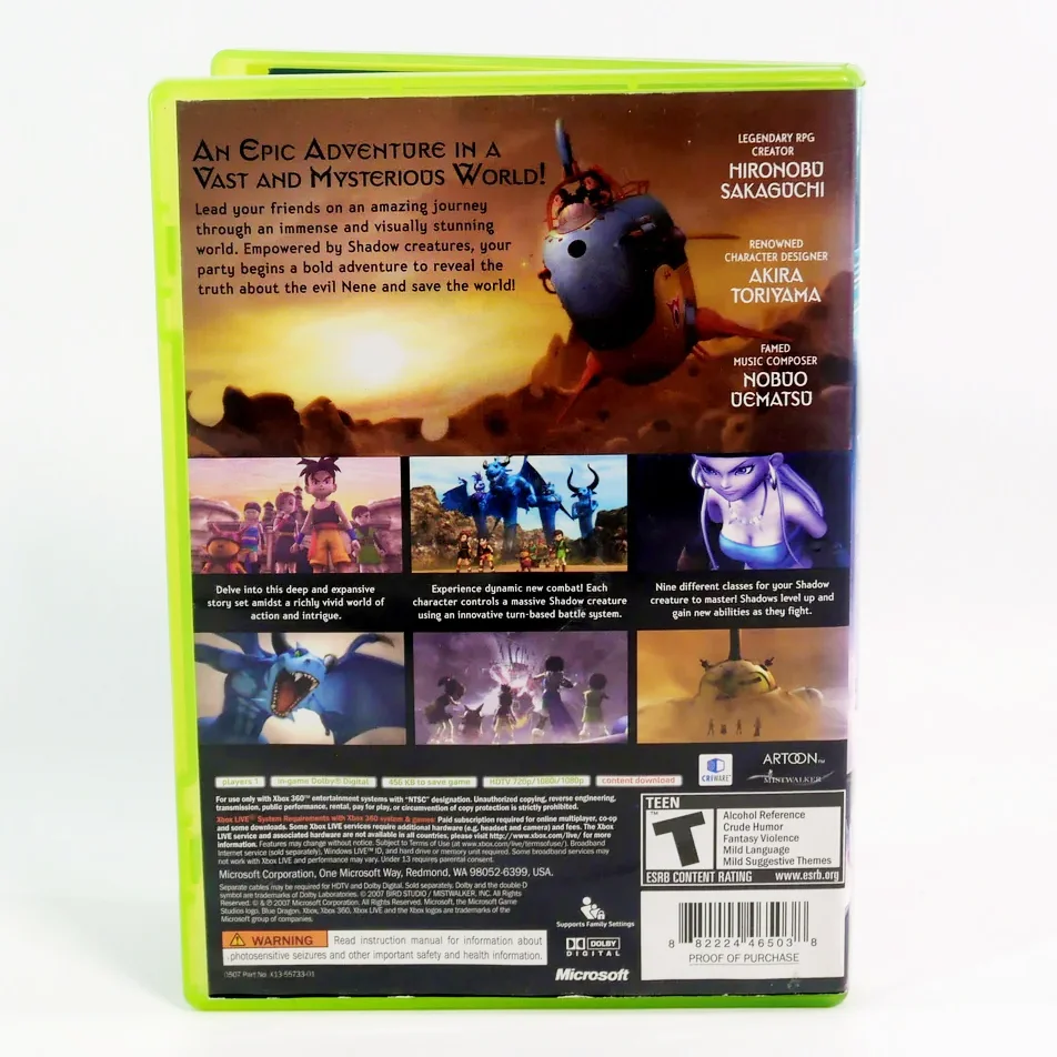Jeu Blue Dragon Sur Xbox 360 – Neuf Sous Blister – Version Française (VF)